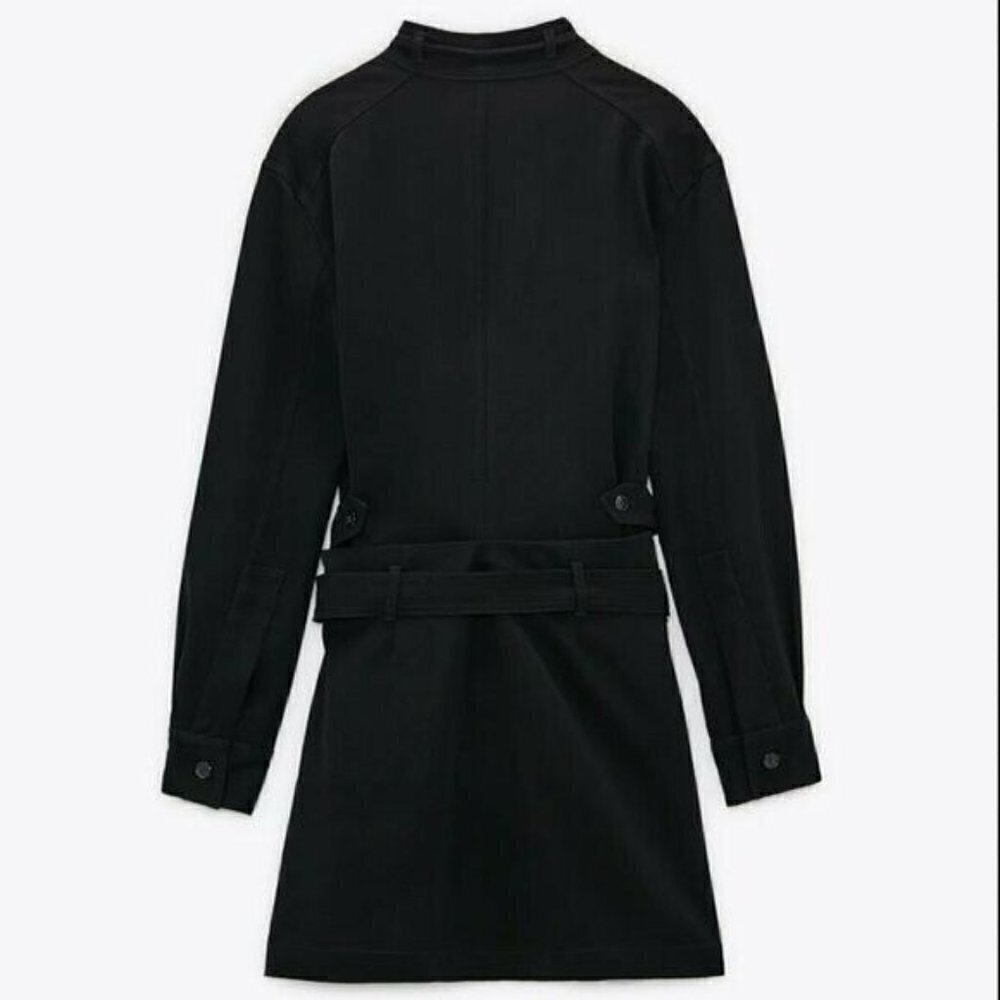SALE NWT Zara Studio RARE Limited Edition Black Overlay Mini Dress Medium - Picture 5 of 13